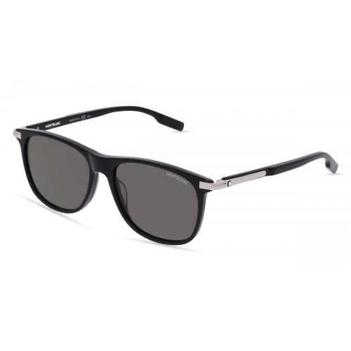 Montblanc MB0216S Herren-Sonnenbrille Vollrand Oval Kunststoff-Gestell, schwarz