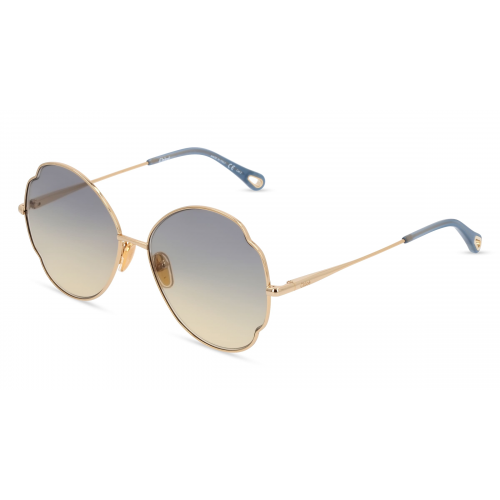 Chloé CH0093S Damen-Sonnenbrille Vollrand Butterfly Metall-Gestell, gold