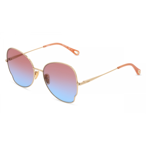 Chloé CH0094S Damen-Sonnenbrille Vollrand Butterfly Metall-Gestell, gold