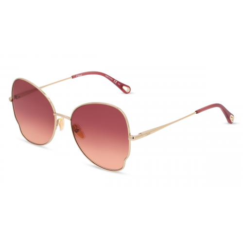 Chloé CH0094S Damen-Sonnenbrille Vollrand Butterfly Metall-Gestell, gold