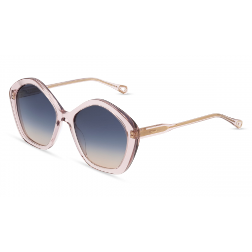 Chloé CH0082S Damen-Sonnenbrille Vollrand Achteckig Bio-Acetat-Gestell, pink