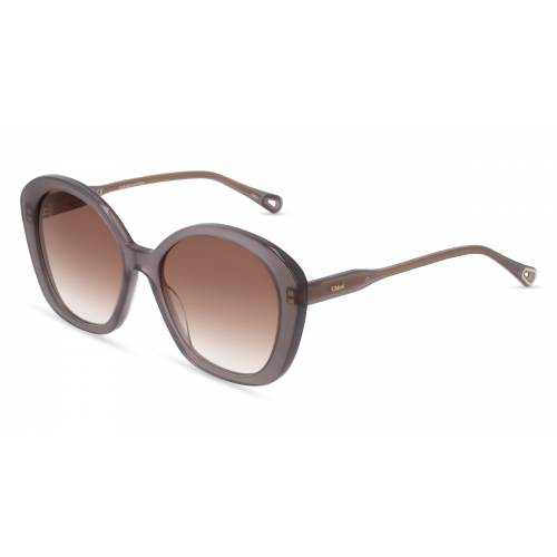 Chloé CH0081S Damen-Sonnenbrille Vollrand Oval Bio-Acetat-Gestell, grau