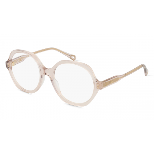 Chloé CH0083O Unisex-Brille inkl. Gläser Vollrand Rund Acetat-Gestell 53mm/18mm/140mm, pink