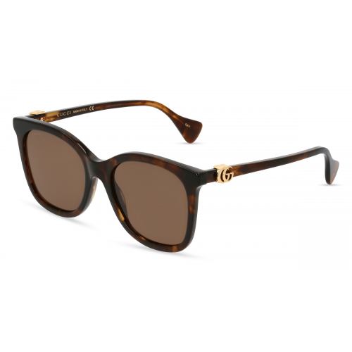 Gucci GG1071S Damen-Sonnenbrille Vollrand Butterfly Kunststoff-Gestell, braun