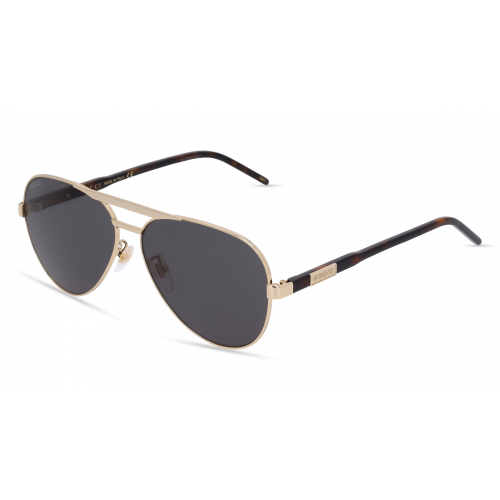 Gucci GG1163S Unisex-Sonnenbrille Vollrand Pilot Metall-Gestell, gold