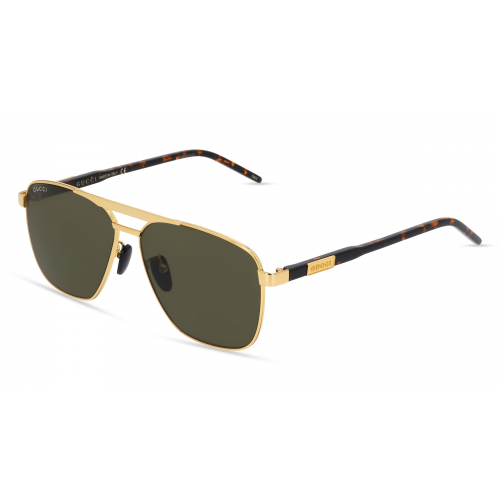 Gucci GG1164S Unisex-Sonnenbrille Vollrand Pilot Metall-Gestell, gold