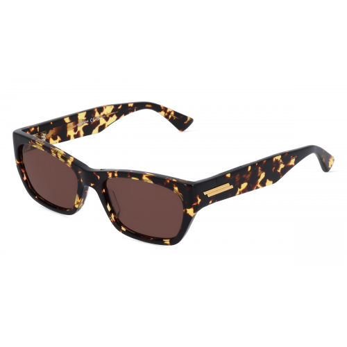 Bottega Veneta BV1143S Damen-Sonnenbrille Vollrand Butterfly Kunststoff-Gestell, braun