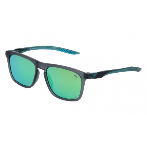 Puma PU0376S Herren-Sonnenbrille Vollrand Eckig Kunststoff-Gestell, grau