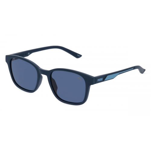 Puma PU0385S Herren-Sonnenbrille Vollrand Eckig Kunststoff-Gestell, blau