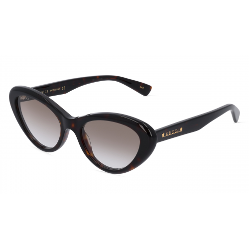 Gucci GG1170S Damen-Sonnenbrille Vollrand Butterfly Kunststoff-Gestell, braun