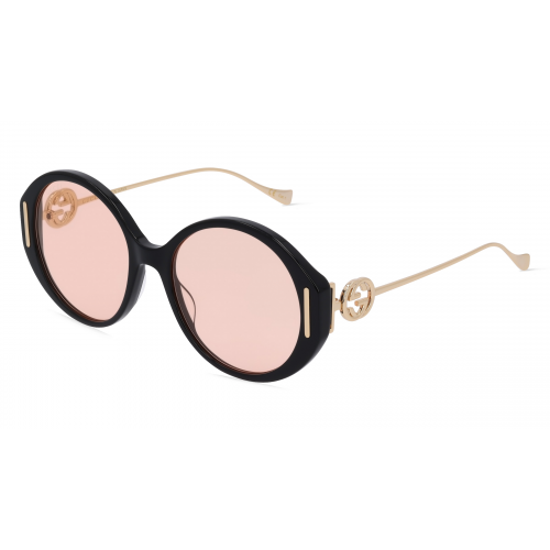 Gucci GG1202S Damen-Sonnenbrille Vollrand Rund Kunststoff-Gestell, schwarz