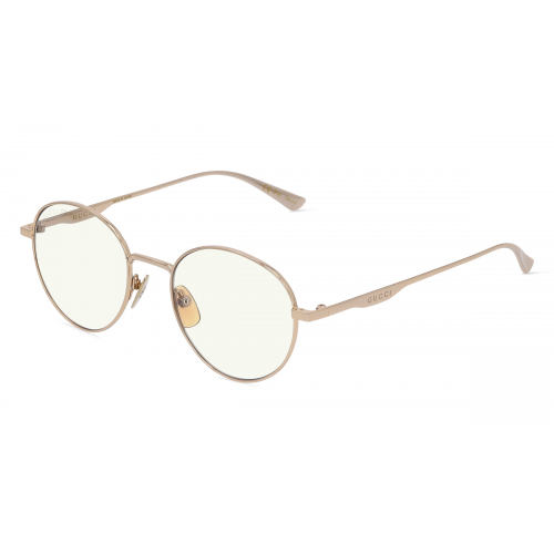 Gucci GG0337S Unisex-Sonnenbrille Vollrand Rund Metall-Gestell, gold