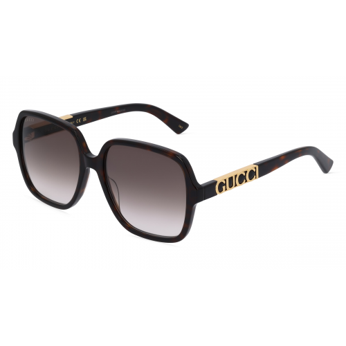 Gucci GG1189S Damen-Sonnenbrille Vollrand Eckig Kunststoff-Gestell, braun