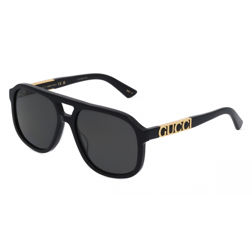 Gucci GG1188S Unisex-Sonnenbrille Vollrand Pilot Kunststoff-Gestell, schwarz