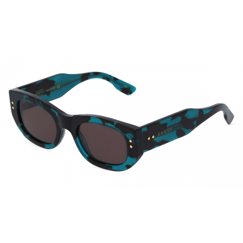 Gucci GG1215S Damen-Sonnenbrille Vollrand Eckig Kunststoff-Gestell, braun