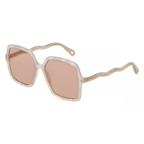 Chloé CH0086S Damen-Sonnenbrille Vollrand Eckig Bio-Acetat-Gestell, gelb