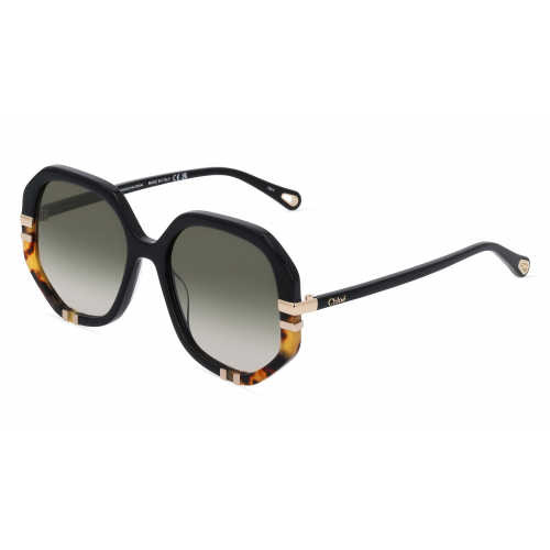 Chloé CH0105S Unisex-Sonnenbrille Vollrand Achteckig Bio-Acetat-Gestell, gold