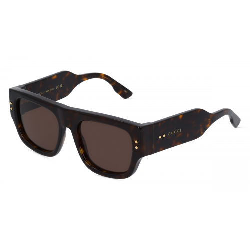 Gucci GG1262S Herren-Sonnenbrille Vollrand Eckig Kunststoff-Gestell, braun