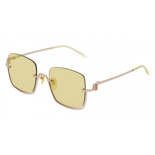 Gucci GG1279S Damen-Sonnenbrille Vollrand Eckig Metall-Gestell, gold