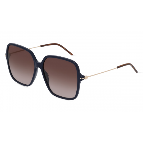 Gucci GG1267S Damen-Sonnenbrille Vollrand Eckig Kunststoff-Gestell, blau