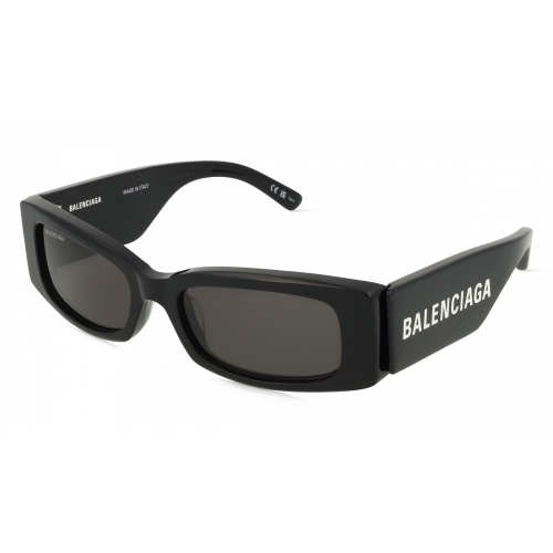 Balenciaga BB0260S Damen-Sonnenbrille Vollrand Eckig Recycled Acetat-Gestell, schwarz