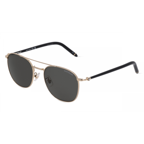 Montblanc MB0271S Herren-Sonnenbrille Vollrand Rund Metall-Gestell, gold