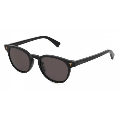 Bottega Veneta BV1253S Herren-Sonnenbrille Vollrand Panto Recycled Acetat-Gestell, schwarz