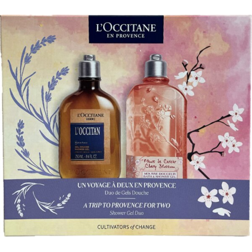 L'Occitane Duschgel Duo Ein Trip in die Provence f&uuml;r Zwei = L'Occitan Duschgel 250 ml + Kirschbl&uuml;te Duschgel 250 ml 2 Artikel im Set