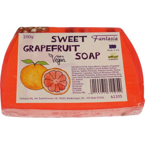 Fantasia Handgearbeitete Seifen 100% Vegan 100 g Grapefruit