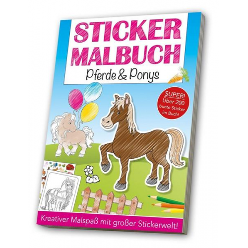 Stickermalbuch: Pferde & Ponys