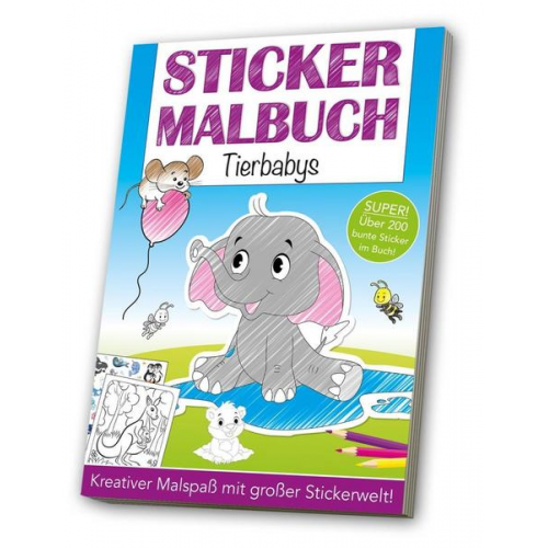 Stickermalbuch: Tierbabys