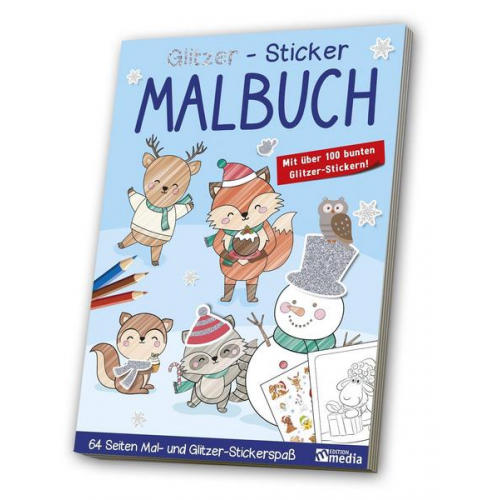 Glitzer-Sticker-Malbuch. Winter