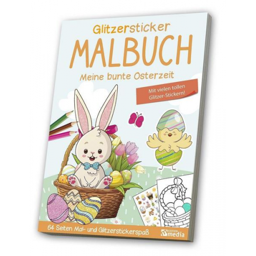 Glitzer-Sticker-Malbuch Ostern
