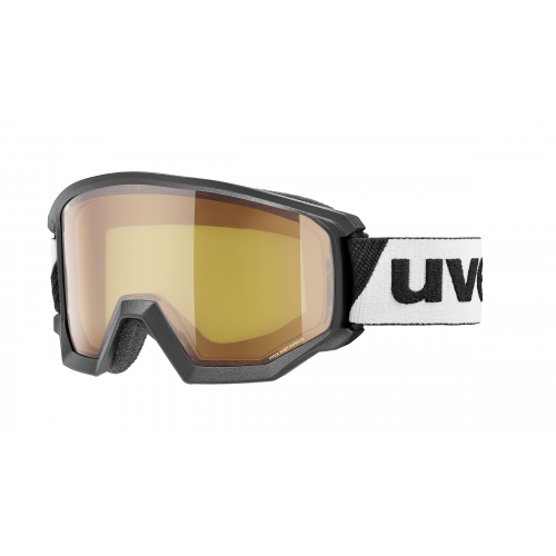 Uvex ATHLETIC LGL OTG  Unisex-Skibrille Vollrand Monoscheibe Kunststoff-Gestell, schwarz