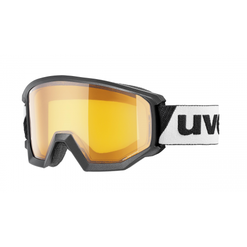 Uvex ATHLETIC LGL OTG  Unisex-Skibrille Vollrand Monoscheibe Kunststoff-Gestell, schwarz