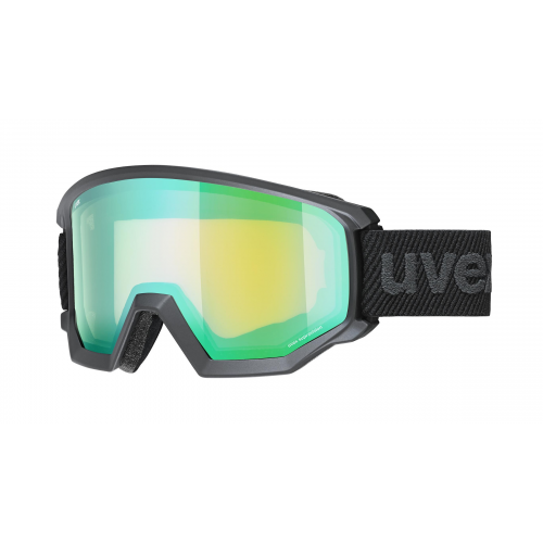 Uvex Athletic FM Unisex-Skibrille Vollrand Monoscheibe Kunststoff-Gestell, schwarz