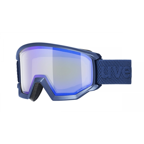 Uvex Athletic FM Unisex-Skibrille Vollrand Monoscheibe Kunststoff-Gestell, blau