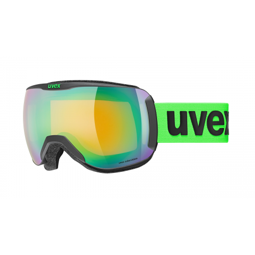 Uvex DOWNHILL 2100 CV  Unisex-Skibrille Vollrand Monoscheibe Kunststoff-Gestell, schwarz