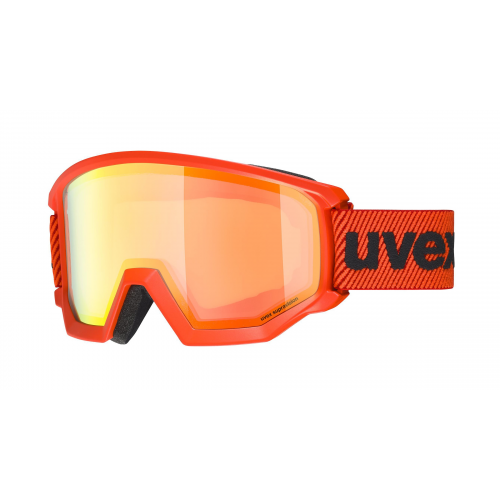 Uvex Athletic FM Unisex-Skibrille Vollrand Monoscheibe Kunststoff-Gestell, rot