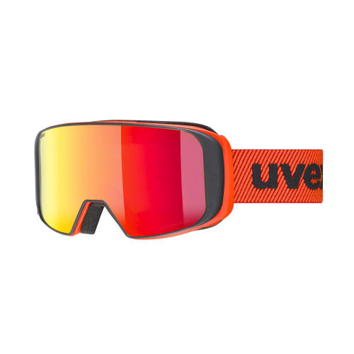 Uvex SAGA TO Unisex-Skibrille Vollrand Monoscheibe Kunststoff-Gestell, rot