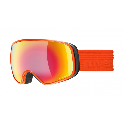 Uvex SCRIBBLE FM Unisex-Skibrille Vollrand Monoscheibe Kunststoff-Gestell, rot