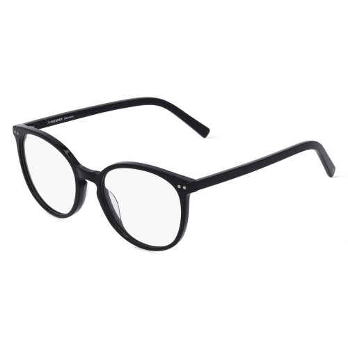 Rodenstock 5358 Unisex-Brille inkl. Gläser Vollrand Rund Kunststoff-Gestell 51mm/18mm/140mm, schwarz