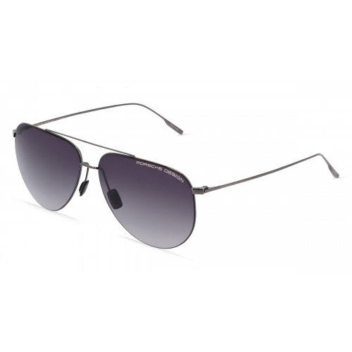 Porsche Design 8939 Herren-Sonnenbrille Vollrand Pilot Metall-Gestell, grau