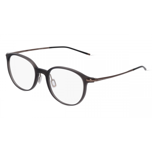 Porsche Design 8734 Unisex-Brille inkl. Gläser Vollrand Rund Kunststoff-Gestell 51mm/20mm/145mm, grau