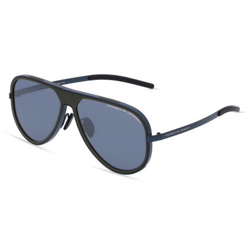 Porsche Design 8684 Herren-Sonnenbrille Vollrand Pilot Metall-Gestell, grün