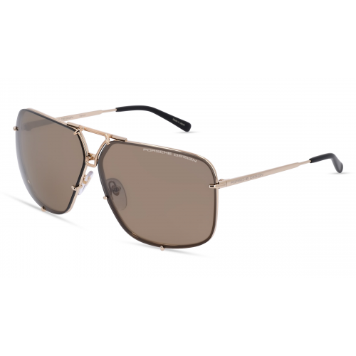 Porsche Design 8928 Herren-Sonnenbrille Vollrand Pilot Metall-Gestell, gold