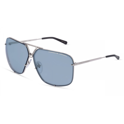 Porsche Design 8928 Herren-Sonnenbrille Vollrand Pilot Metall-Gestell, silber