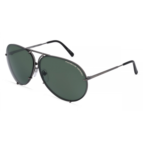 Porsche Design 8478 Herren-Sonnenbrille Vollrand Pilot Metall-Gestell, grau