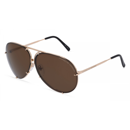 Porsche Design 8478 Herren-Sonnenbrille Vollrand Pilot Metall-Gestell, gold