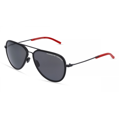 Porsche Design 8691 Herren-Sonnenbrille Vollrand Pilot Metall-Gestell, schwarz